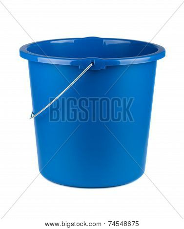 Single Plastic Blue Bucket