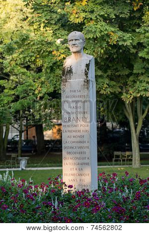 Paris - Luxembourg Gardens. Monument of Edouard Branly