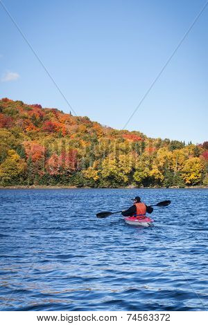 Canoeing during the fall