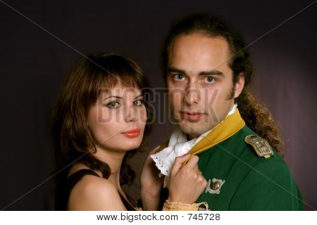 Portret di romantico Cuple (romanticismo del servizio militare)