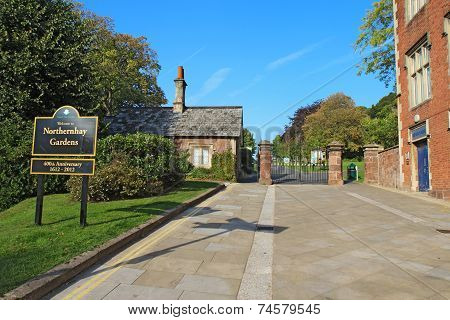Entrance To Northernhay Gardens, Exeter, Devon, Uk