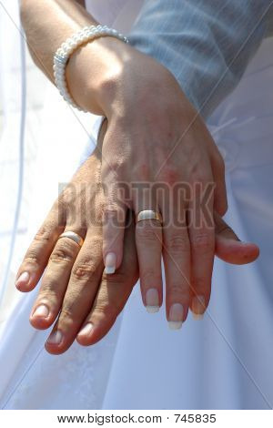 Just Married - mains, anneau