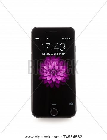 MOSCOW, RUSSIA - SEPTEMBER 27, 2014: New iPhone 6 is a smartphone developed by Apple Inc. Apple rele