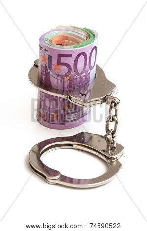 money and handcuffs
