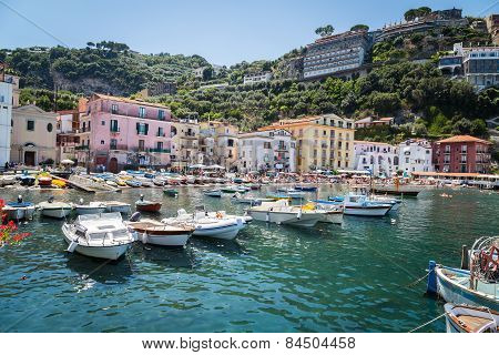 Sorrento, Italy - July 15: View of the town of Sorrento.