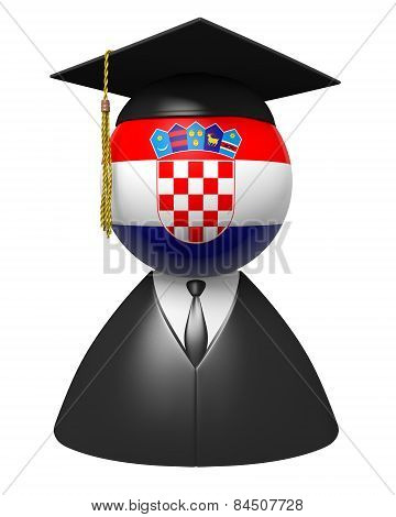 Croatia college graduate concept for schools and academic education