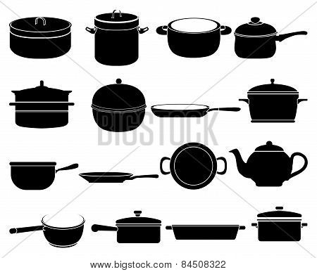cookware icons set