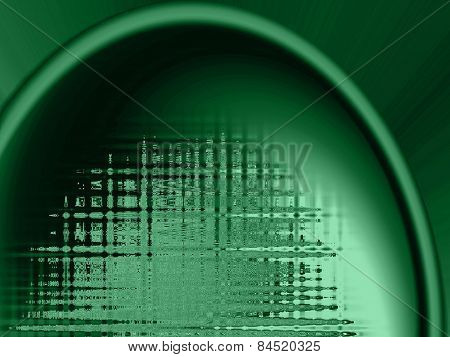 Abstract Green Background With Sound Wave Like Properties
