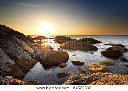 Sunset On The Sea