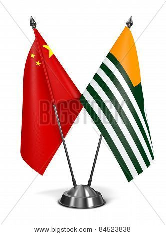 China and Azad Kashmir - Miniature Flags.