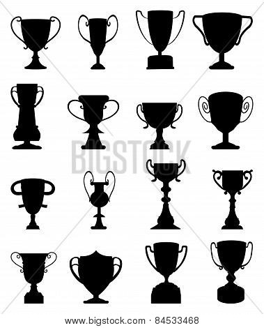 Trophies icons set