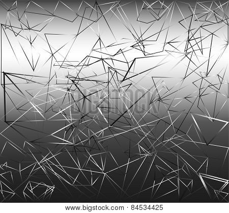 Grey silver geometric pattern, triangles background, polygonal design.