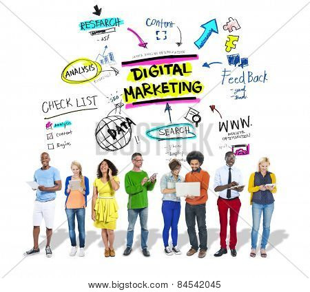 Digital Marketing Branding Strategy Online Media Concept
