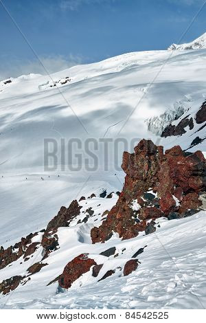 Mountain Baksan Valley, Elbrus And Cheget, Russia.