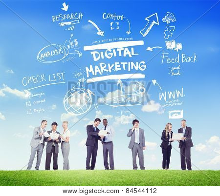 Digital Marketing Branding Strategy Online Media Concept