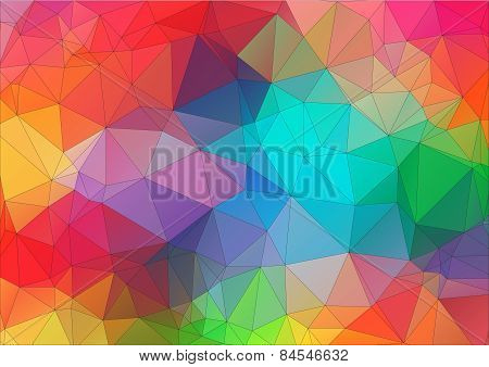 Abstract 2D triangle colorful background