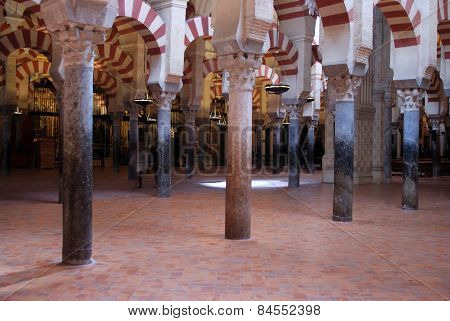 Prayer Hall in Mezquita, Cordoba.