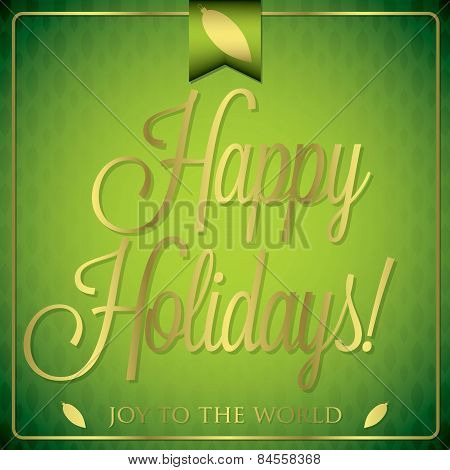 Typographic Christmas Card In Vector Format.