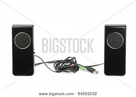 Speakers isolated on white background