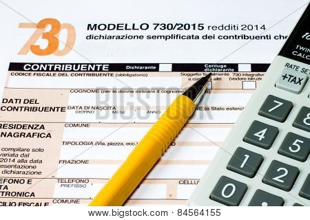 Italian Tax Return Called 730