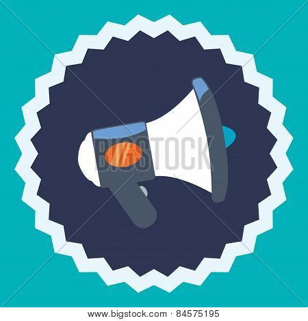Bullhorn design, vector illustration.