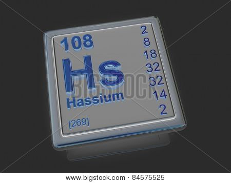 Hassium. Chemical element. 3d