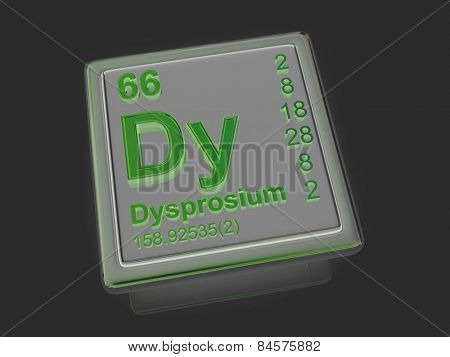 Dysprosium. Chemical element. 3d
