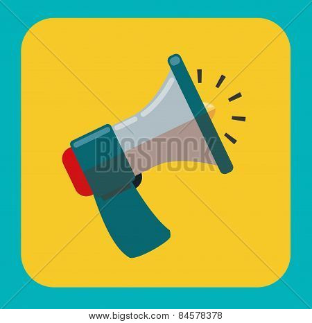 Bullhorn design, vector illustration.