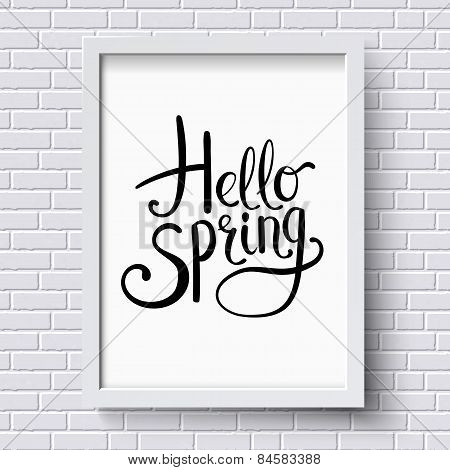 Hello Spring greeting card design