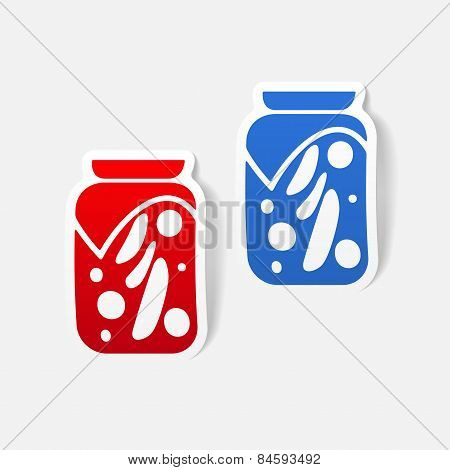 realistic design element. pickled vegetables