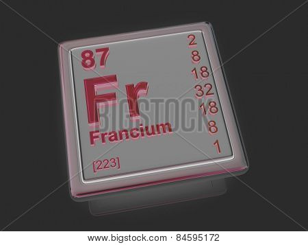 Francium. Chemical element. 3d