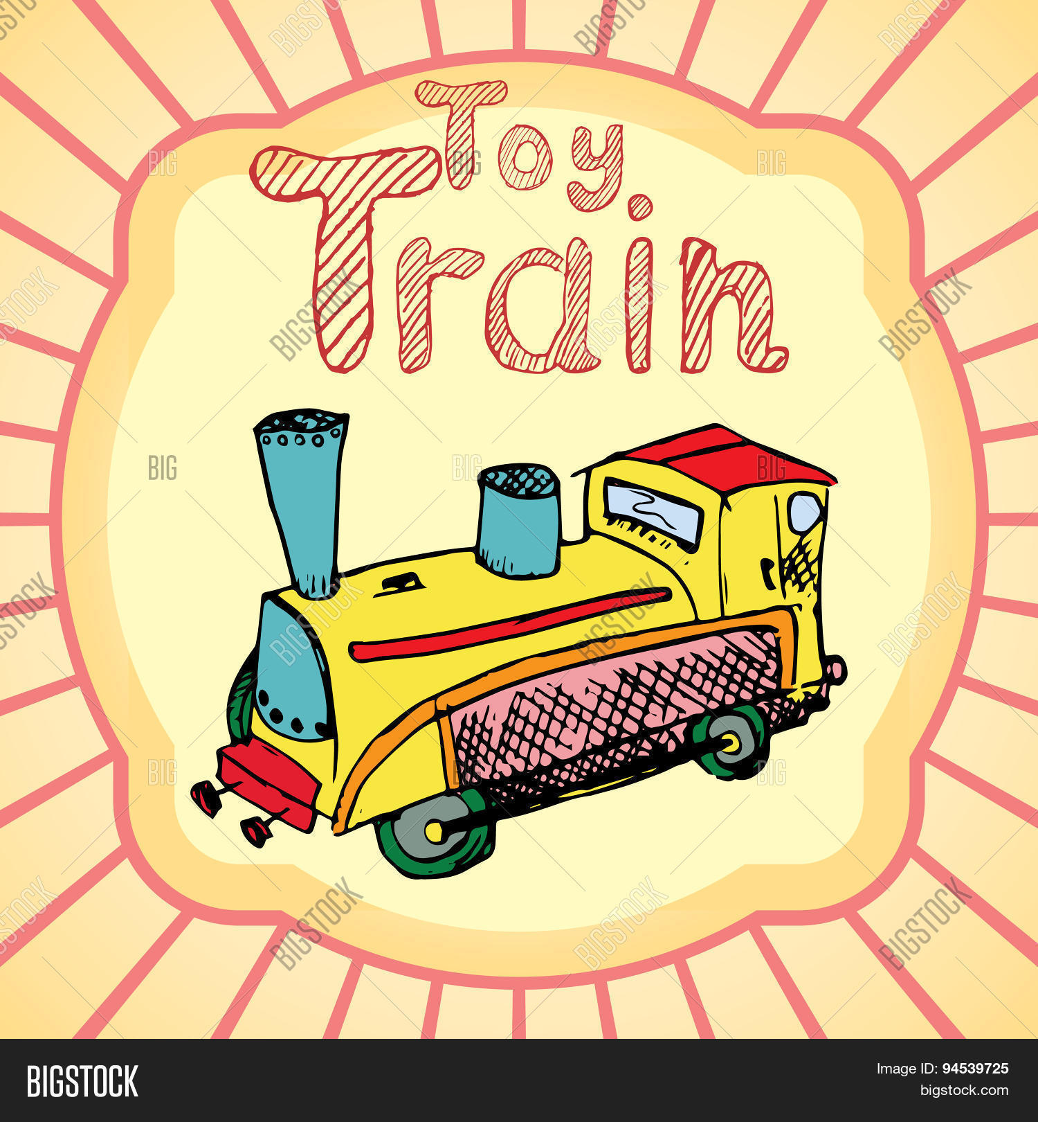 Cartoon Toy Train Vector & Photo (Free Trial) Bigstock