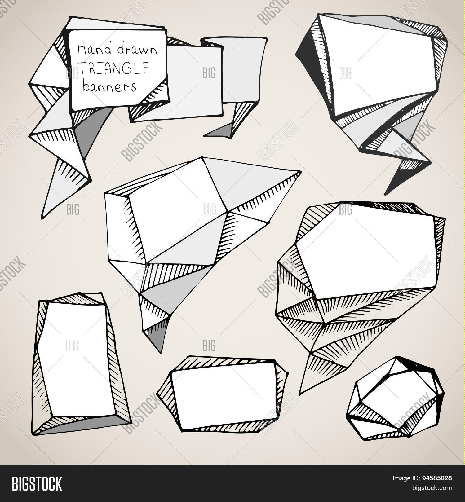 Hand Drawn Triangle Vector Photo Free Trial Bigstock