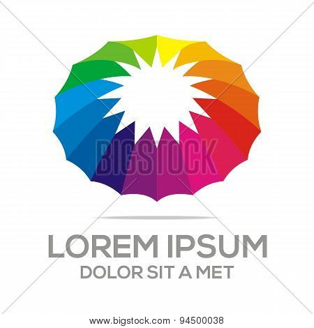 Abstract circle strategy rainbow