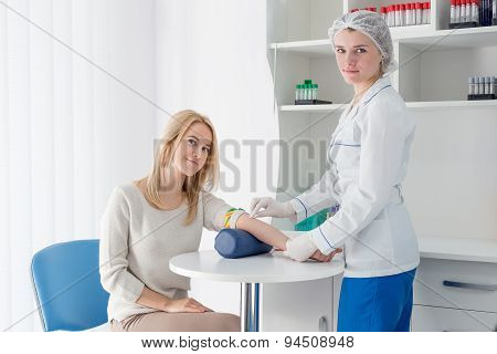 Preparation for blood test