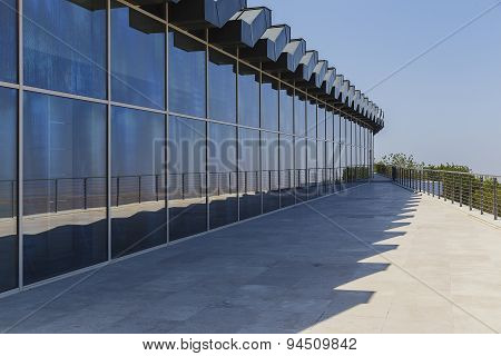 Glass Showcase In A Modern Building