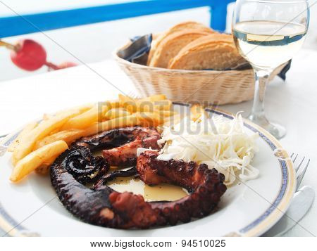 Seafood In Greek Restaurant