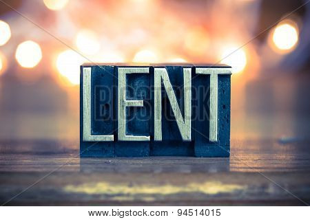 Lent Concept Metal Letterpress Type