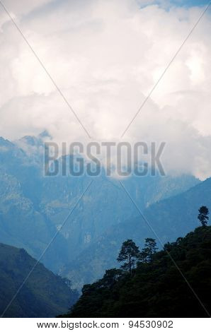 The Himalaya mountain peak