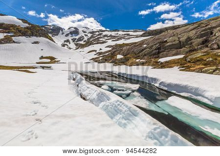 Folgefonna frozen lake