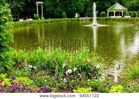 Castle Garden with lake in Ludwigsburg, near Stuttgart, Germany