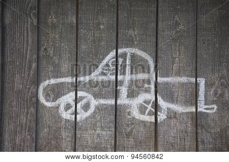 Childs Drawing Of A Car
