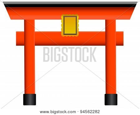 Traditional Torii gate vector