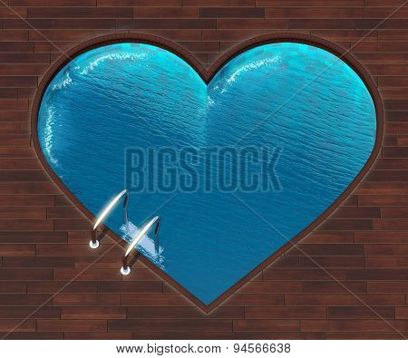 Shaped Pool Heart