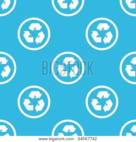 Recycle sign blue pattern