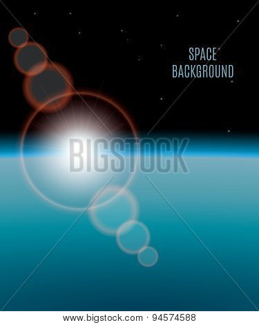 abstract background realistic sunrise in space,eps10.