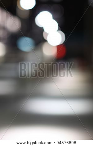 Blurred Lights Of The Big City At Night