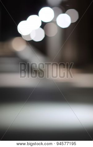 Blurred Lights Of The Big City At Night