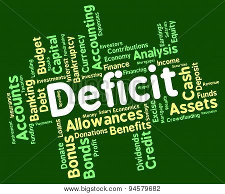 Deficit Word Means Bad Debt And Deficiency