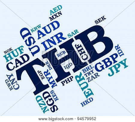 Thb Currency Indicates Worldwide Trading And Coin
